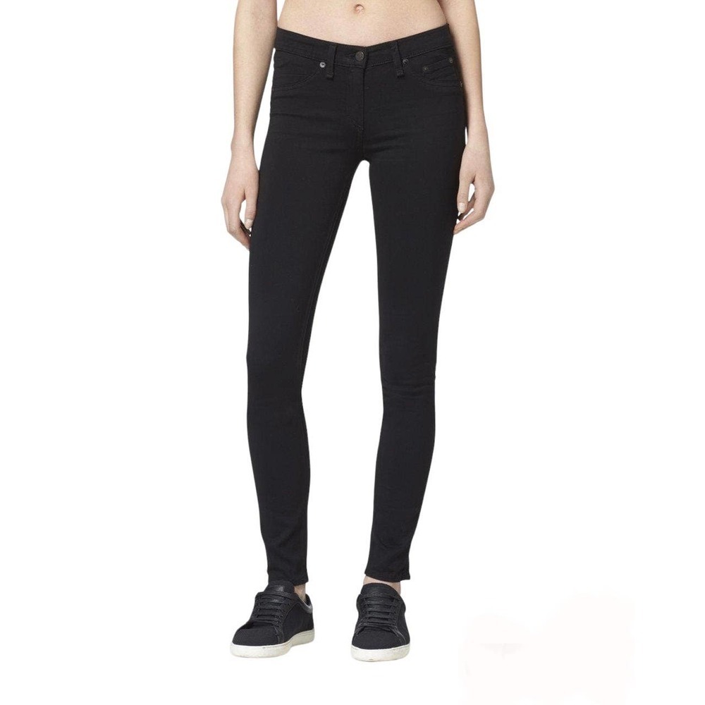 Rag & Bone Black Mid Rise Leggings Skinny Jeans size 26